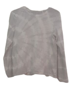 White Tie-Dye Long Sleeve Tee